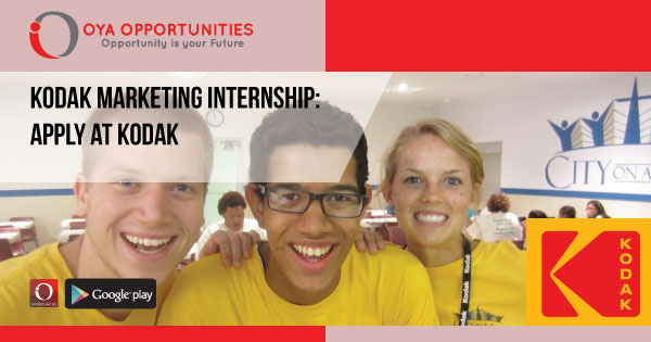 Kodak Marketing Internship | Apply at Kodak
