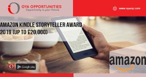 Amazon Kindle Storyteller Award 2019 (up to £20,000)