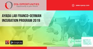 Ayada Lab Franco-German Incubation Program 2019