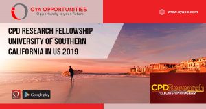 CPD Research Fellowship University of Southern California in US 2019