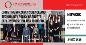 Christine Mirzayan Science and Technology Policy Graduate Fellowship 2020, USA (Funded)