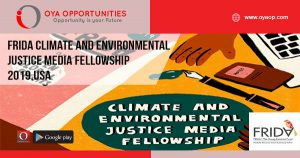 FRIDA Climate and Environmental Justice Media Fellowship 2019,USA