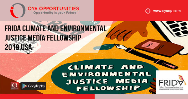FRIDA Climate and Environmental Justice Media Fellowship 2019,USA