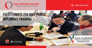 Fully Funded 7th ASEF Public Diplomacy Training