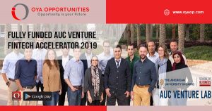 Fully Funded AUC Venture Fintech Accelerator 2019