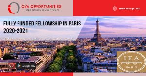 Fully Funded Fellowship in Paris 2020-2021