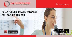 Fully Funded Hakuho Japanese Fellowship in japan