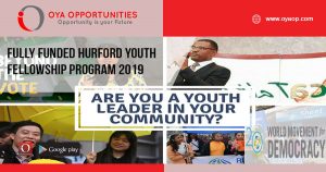 Fully Funded Hurford Youth Fellowship Program 2019
