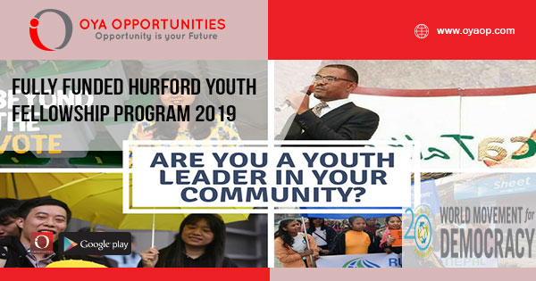 Fully Funded Hurford Youth Fellowship Program 2019