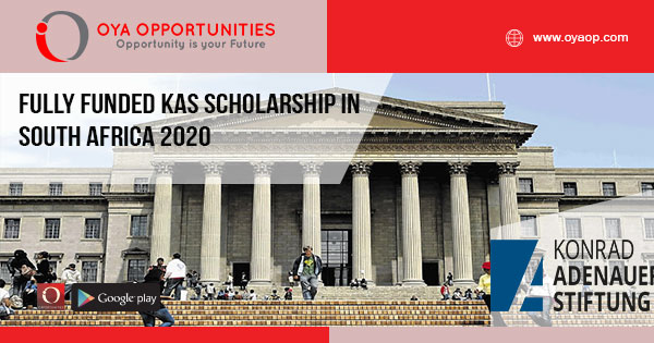 Fully Funded KAS Scholarship in South Africa 2020