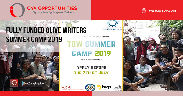 Fully Funded Olive Writers Summer Camp 2019