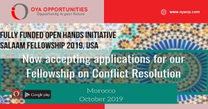 Fully Funded Open Hands Initiative Salaam Fellowship 2019, USA