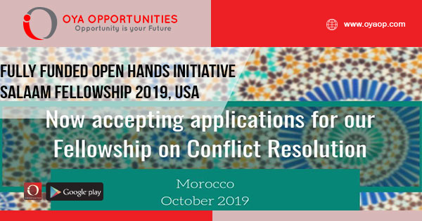 Fully Funded Open Hands Initiative Salaam Fellowship 2019, USA
