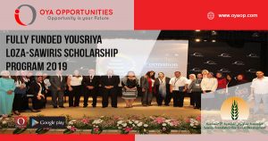 Fully Funded Yousriya Loza-Sawiris Scholarship Program 2019