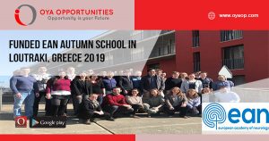 Funded EAN Autumn School in Loutraki, Greece 2019