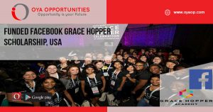 Funded Facebook Grace Hopper Scholarship, USA