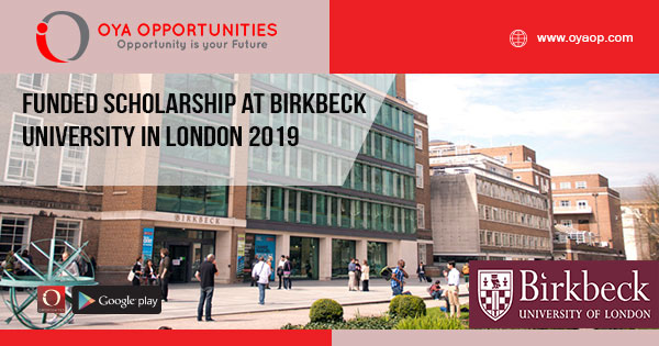 Funded Scholarship at Birkbeck University in London
