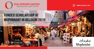 Funded Scholarship at Mophradat in Belgium 2019