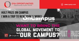 Hult Prize On Campus( win a trip to New York & more)