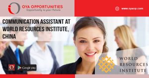 Communication Assistant at World Resources Institute, China