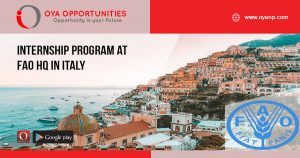 Internship Program at FAO HQ in Italy