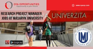Research Project Manager jobs at Masaryk University