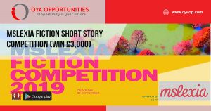Mslexia Fiction Short Story Competition (Win £3,000)