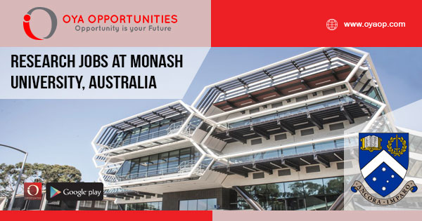 Research jobs at Monash University, Australia