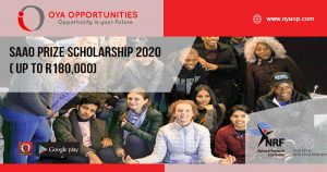 SAAO Prize Scholarship 2020 ( up to R180,000)
