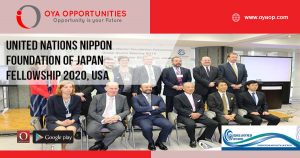 United Nations Nippon Foundation of Japan Fellowship 2020, USA
