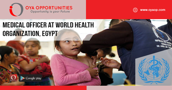 Medical Officer Jobs at WHO, Egypt
