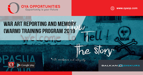 War Art Reporting and Memory (WARM) training program 2019