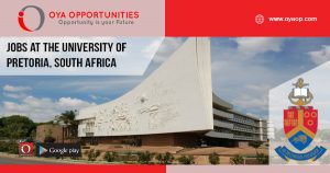 Academic jobs at the University of Pretoria, South Africa