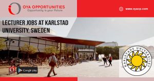 Lecturer jobs at Karlstad University, Sweden