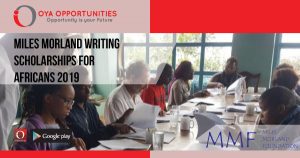 Miles Morland Writing Scholarships for Africans 2019
