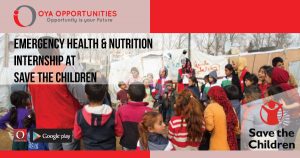 Emergency Health & Nutrition Internship at Save the Children