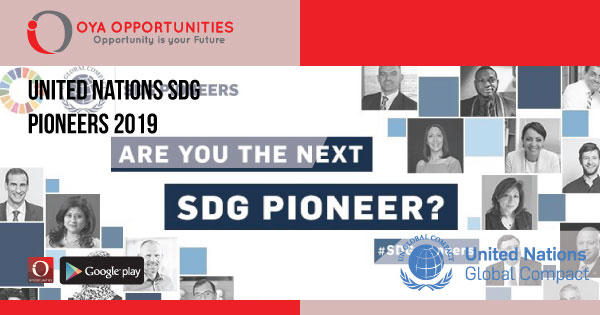 United Nations SDG Pioneers 2019