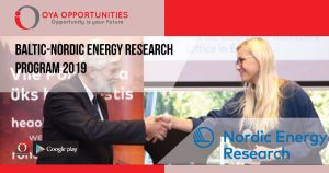 Baltic-Nordic Energy Research Program 2019