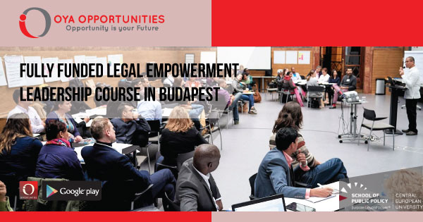 Fully Funded Legal Empowerment Leadership Course in Budapest