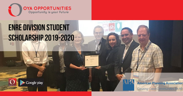 ENRE Division Student Fellowship Program 2019-2020