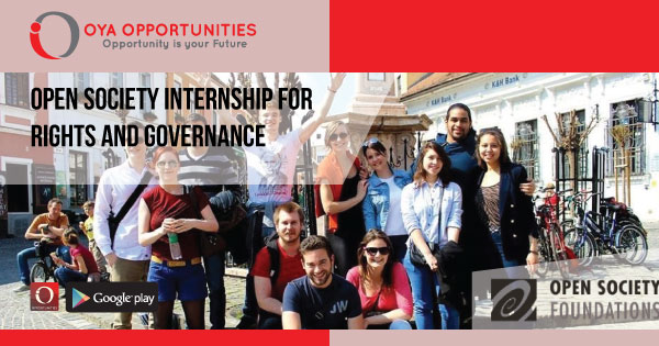 Open Society Internship for Rights and Governance (Fully Funded)