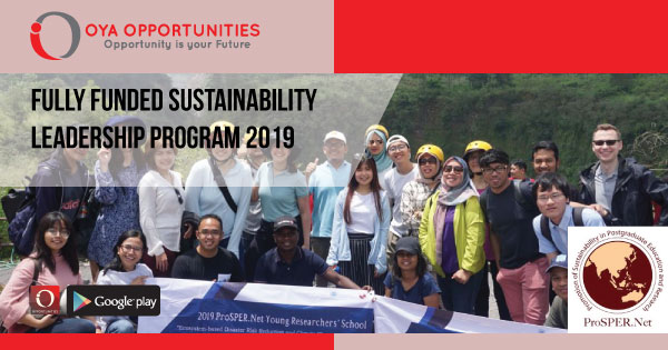 Fully Funded Sustainability Leadership Program 2019 ProSPER.NET