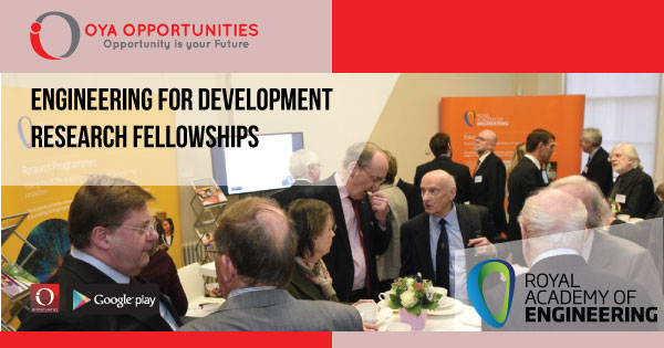 Engineering for Development Research Fellowships 2019