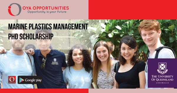 Marine Plastics Management PhD Scholarship