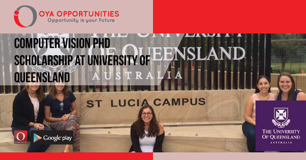 Computer Vision PhD Scholarship at University of Queensland