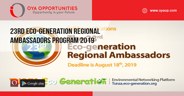 23rd Eco-generation Regional Ambassadors Program 2019