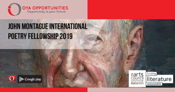 John Montague International Poetry Fellowship 2019