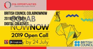 British Council ColabNowNow 2019 for Youth Digital Creatives