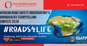 African Road Safety Observatory's #Roads4Life Storytelling Contest 2019