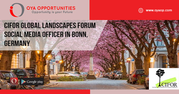 CIFOR Global Landscapes Forum Social Media Officer in Bonn, Germany